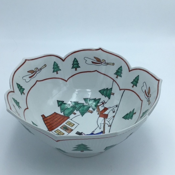 Overjoy Hand-painted Holiday Bowl - Picture 3 of 10